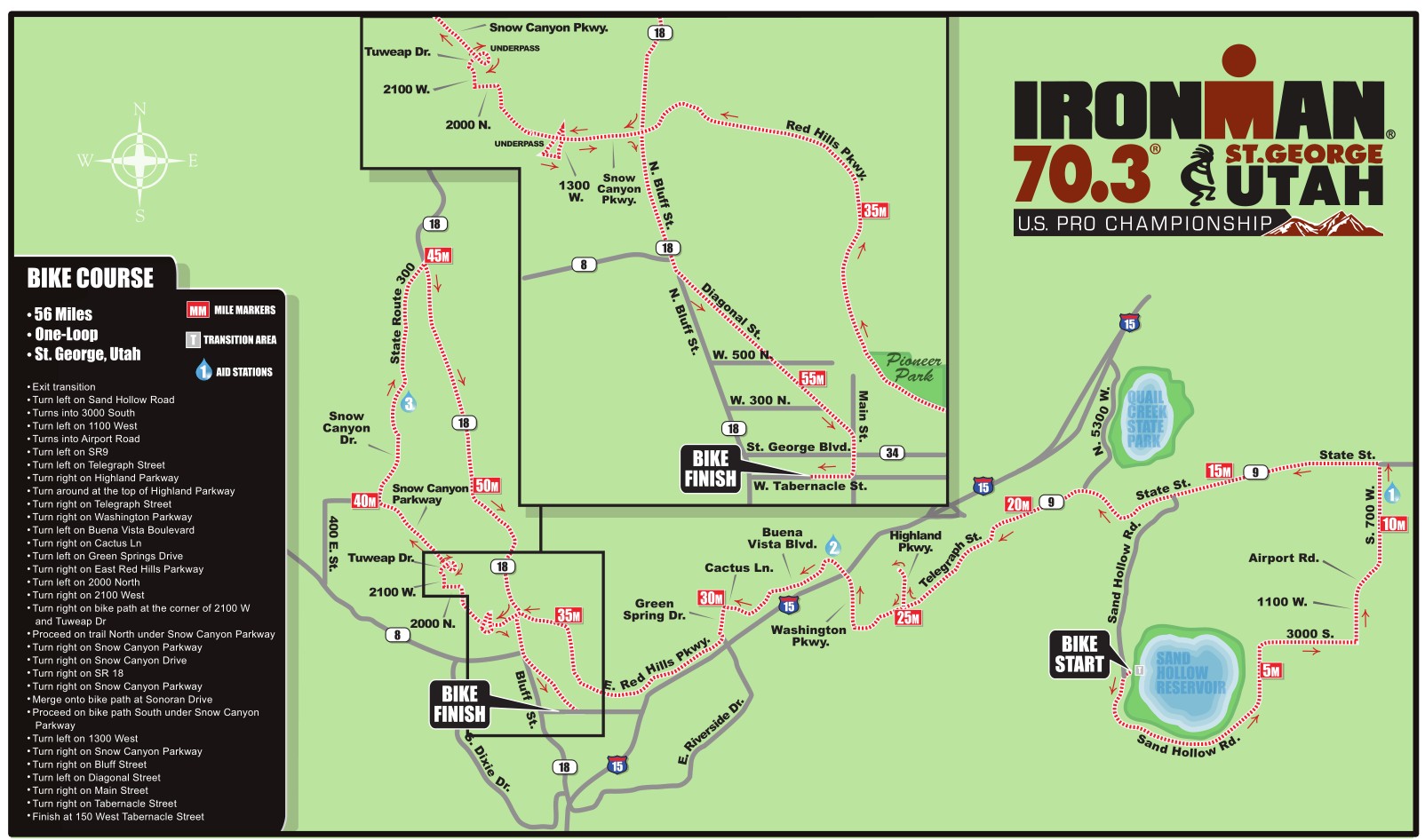 Ironman 70.3 St. road closures, detours, course maps St
