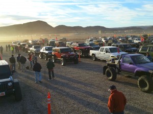 Vehicles line up Friday, January 24, 2015 for the Winter 4x4 Jamboree | Photo by Julie Applegate, St. George News