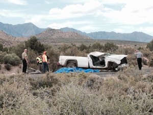 Fatal accident on Interstate 15 near Toquerville, Utah, June 12, 2015 | Photo by Mori Kessler, St. George News