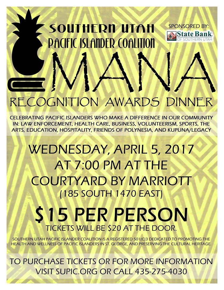 ‘Mana’ awards honor Pacific Islanders making a difference Cedar City News