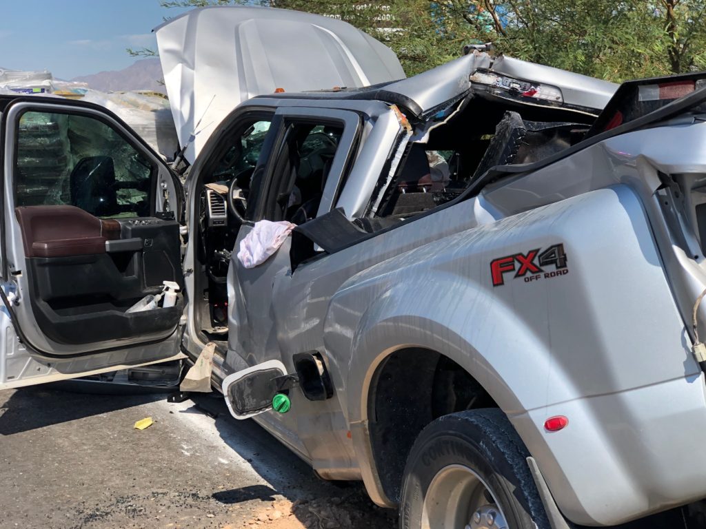 Pickup Driver Extricated After High Speed Rear End Collision With Semi In Mesquite Cedar City