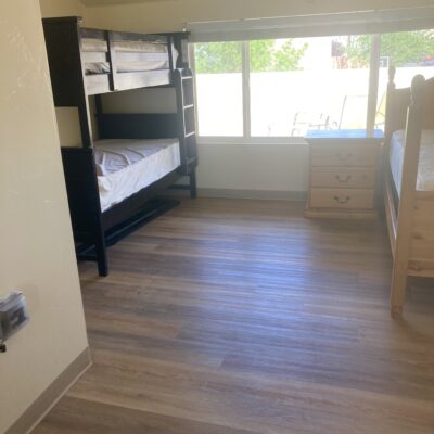 The new renovated laminate flooring sits on the floor of an apartment at Erin's House, Location and date unspecified | Photo courtesy of Markee Pickett, St. George News