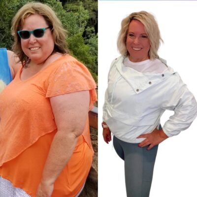 A before and after photo shows RuthAnn Beardsleys’ weight loss transformation, location and date unspecified | Photo courtesy of RuthAnn Beardsley, St. George News