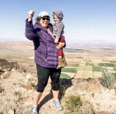 RuthAnn Beardsley poses with her grandson, Tommy, at the top of 'Molly's Nipple,' St. George, Utah, date unspecified | Photo courtesy of RuthAnn Beardsley, St. George News