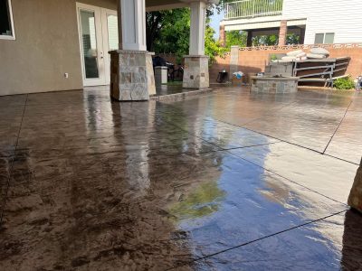 A photo features custom flooring done by Bundy Coatings, location and date unspecified | Photo courtesy of Ariel Bundy, St. George News