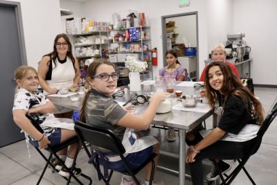 Lexi Garcia smiles with her students during The Little Bakery baking class, St. George, Utah, Sept. 7, 2022 | Photo by Jessi Bang, St. George News