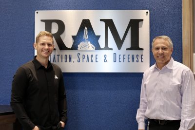 Intergalactic CEO Brian McCann and Gregg Robison, CEO of RAM Aviation Space & Defense stand together, St. George, Utah, Sept. 20, 2022 | Photo by Jessi Bang, St. George News