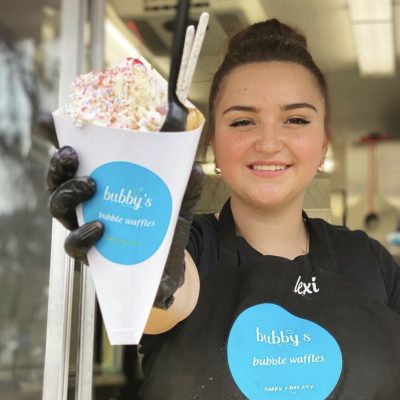 Lexi Garcia runs her family's business, Bubby's Bubble Waffles, location and date unspecified | Photo courtesy of Lexi Garcia, St. George News