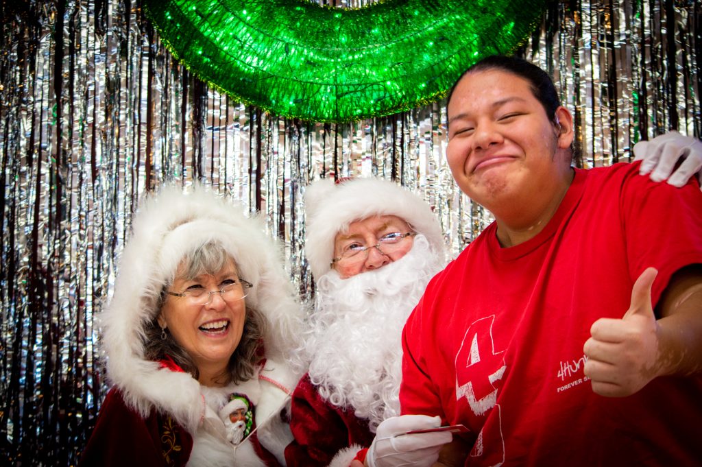 Santa arrives in his 'desert sleigh' at the Shivwits Reservation