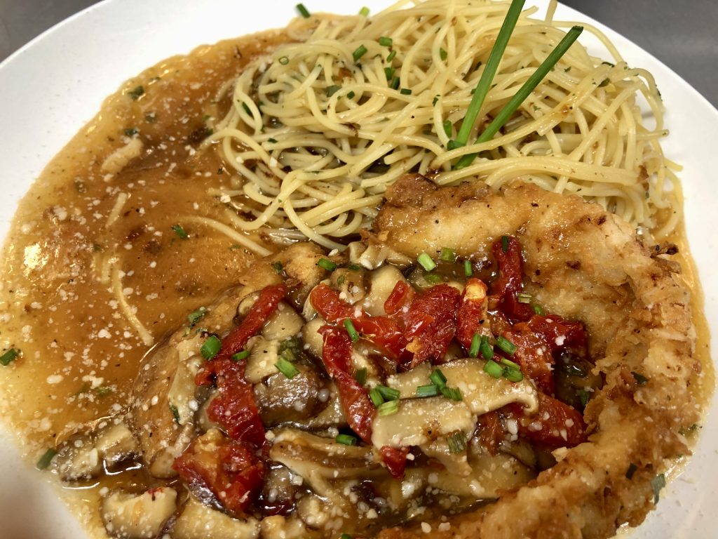 Chicken Marsala from Bella Marie's Pizzeria is shown. The location and date have not been specified.Photo credit: Marie Perez, St. George News