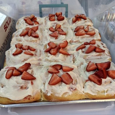 Homemade strawberry dessert rolls from Cinna-Roller are shown, location and date unspecified | Photo courtesy of Mahonri Fawson, St. George News