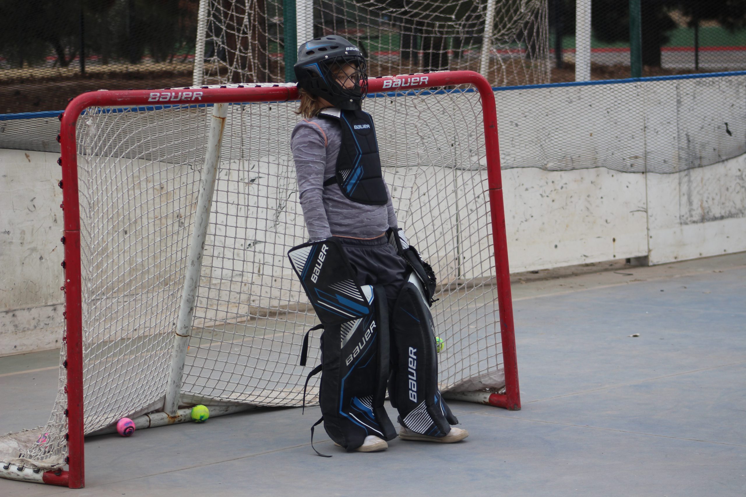 Roller hockey enthusiasts burn up the asphalt at weekly games