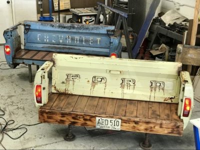 Custom furniture made from old car parts is designed and created by Aaron Mathews, location and date unspecified | Photo courtesy of Aaron Mathews, St. George News