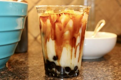 "Tiger's Milk" by The Desert Teahouse includes boba, oat milk and a brown sugar drizzle, Santa Clara, Utah, Feb. 9, 2023 | Photo by Jessi Bang, St. George News