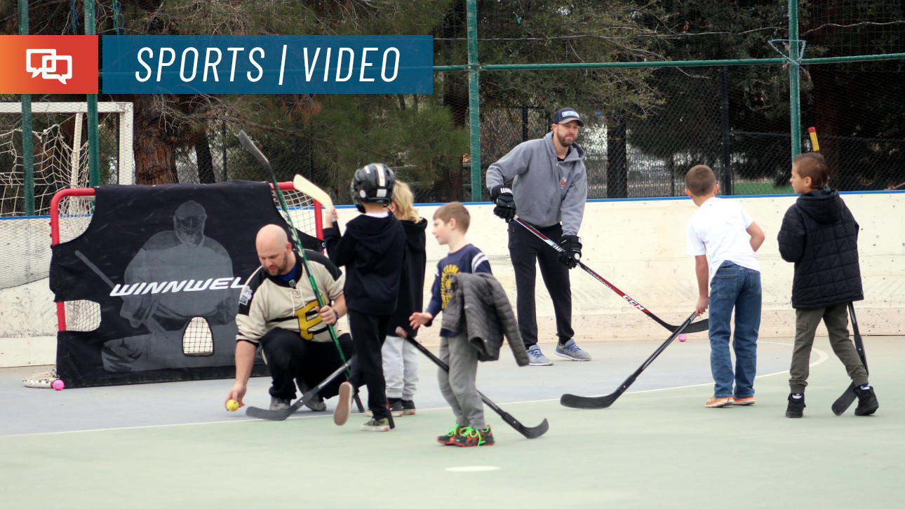 Roller hockey enthusiasts burn up the asphalt at weekly games