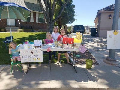 The Riding family puts on their yearly charity lemonade stand with donations to a hospital's pediatric unit, St. George, Utah, circa June 2017 | Photo by Cassie Riding, St. George News