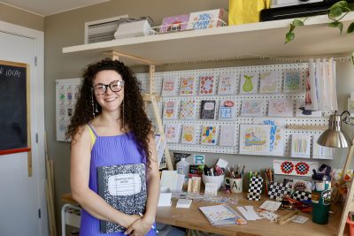 Pete and Pen owner Alex Peterson smiles for a photo inside her home art studio, Ivins, Utah, June 8, 2023 | Photo by Jessi Bang, St. George News