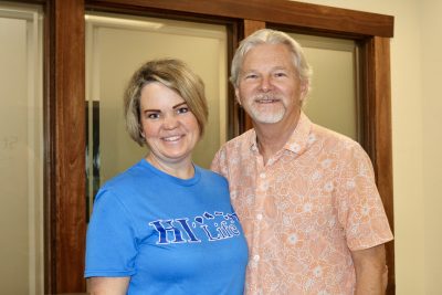 Yin on Fire Founder and CEO Angel Lyn and COO David Hatch smile for a photo in St. George, Utah, Aug. 24, 2023 | Photo by Jessi Bang, St. George News