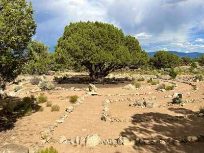 A labrynth is built at Three Peaks Oasis for the upcoming Yin on Fire festival in Cedar City, Utah, date unspecified | Photo courtesy of David Hatch, St. George News