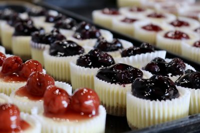 A variety of mini cheesecakes feature fruit toppings inside Mary's Cheesecakes in St. George, Utah, Oct. 9, 2023 | Photo by Jessi Bang, St. George News