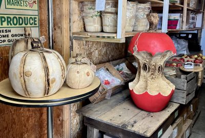 An apple core art piece by Dustin Mclaughlin is made out of an electric saw, location and date unspecified | Photo courtesy of Dustin Mclaughlin, St. George News