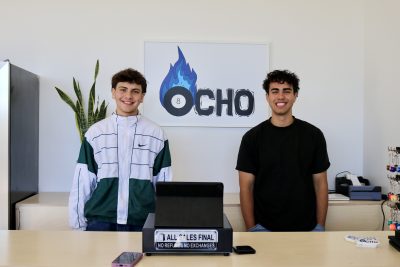 (L-R) Brothers Dante Ochoa and Rio Ochoa stand behind the counter of Ocho Thrift in St. George, Utah, Nov. 6, 2023 | Photo by Jessi Bang, St. George News