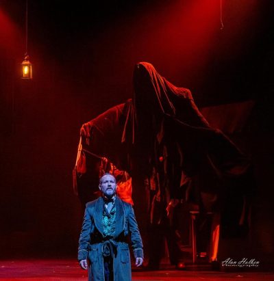 Actor/Director Corbin Allred plays Ebenezer Scrooge in "A Christmas Carol: A New Musical" by Encore Performing Arts inside the Electric Theater in St. George, Utah, Circa 2022 | Photo by Alan Holben Photography courtesy of Adam Record, St. George News