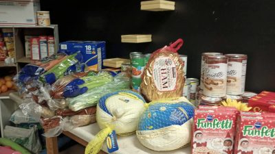 Donations from the community sit on a counter waiting to be made into meals for the less fortunate, Hurricane, Utah, Nov. 13, 2023 | Photo courtesy of Alisa Brewer, St. George News