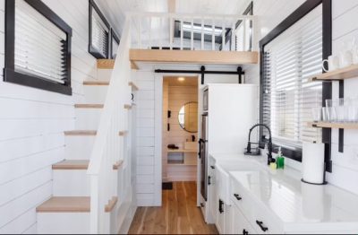 The inside of a tiny home that was stolen features modern touches and a loft, location and date unspecified | Photo courtesy of Eric Ward, St. George News