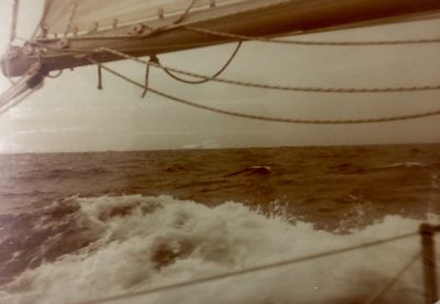 A photo Bo Beck took while sailing is pictured in a scrapbook, location and date not specified | Photo courtesy of Bo Beck, St. George News