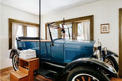 One of the ensuites at The Mulberry Inn features a a 1927 model T Ford Terrain Car turned into a jetted tub, St. George, Utah, date unspecified | Photo by Lacey Alexander courtesy of Peggy Armour, St. George News