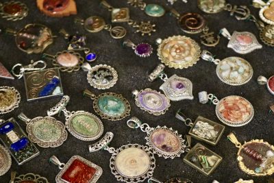 Necklace pendants made by Monica Iglesias are on display in Hurricane, Utah, Feb. 28, 2024 | Photo by Jessi Bang, St. George News