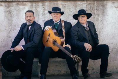 Matt Lopez, Brad Hull and Tim Gates make up the band Due West, Tucson, Arizona, circa 2023 | Photo courtesy of Russ Dixon, St. George News