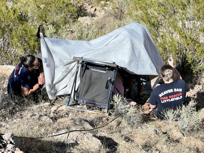First responders assist in rescuing a 68-year-old hiker in Littlefield, Arizona, May 14, 2024 | Photo courtesy of 