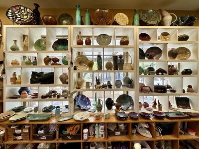 Functional pottery and decorative clay artwork is for sale inside the Zia Pottery Studio in Ivins, Utah, April 30, 2024 | Photo by Jessi Bang, St. George News