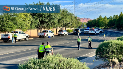 An accident reconstruction team and other responders work the scene of a crash involving a suspected impaired driver, St. George, Utah, June 2, 2024 | Photo by Jessi Bang, St. George News