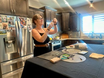 Wicked Daizy owner Daisy Hobbs puts together her signature earrings at her home in Toquerville, Utah, June 19, 2024 | Photo by Jessi Bang, St. George News