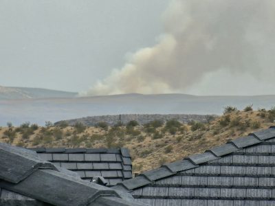 Lightning storms on Saturday sparked three wildfires across the Arizona Strip, St. George, Utah, July 14, 2024 | Photo courtesy of Jake Carlen, St. George News